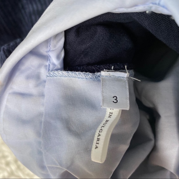 Sandro | Laury Contrast Collar Blue Corduroy Dress - Picture 12 of 13